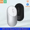 Möss Original Xiaomi Mijia Mouse Portable Optical Wireless Bluetooth Mouse 4.0 RF 2,4 GHz Dual Mode Connect for Laptop PC