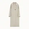 Diagonal placket design for women's winter trend lapel high-end coat with double-sided fabric