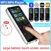 Oyuncular 1.8 inç Metal Touch Mp3 MP4 Müzik Çalar Bluetooth 5.0 Build Hoparlör E -Kitap Çalar Saat Hifi Oyuncu Öğrenci Walkman