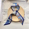 Schals Designer-Twill-Schal mit Bindebeutelgriff, langes kleines Seidenband, echtes Seidenband, kleines Band, schmales dekoratives Halstuch 1AWS