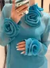 Camicette da donna KUSAHIKI Moda 3D Fiore Magliette e camicette Donna Chic Coreano Elegante Che Basa Camicie Per Il 2024 Autunno Manica Lunga Blusas Feminina