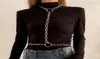 Chaîne de corps multicouches en strass pour femmes, bijoux Sexy, taille Simple, accessoires longs, Chains8757589