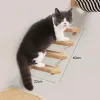 Krabpaal Kat Klimboom Wandgemonteerde houten kattenplanken Springmeubel Kat Krabpaal Hangmat Trap Spelen Klimrek