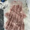 Womens Dress Celebrity Sequin Screen Shining Fairy Dress Womens Elegant Shining Gauss Princess Puff Dress Real time Photo of Long Dress 240229