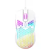 Мыши с высоким уровнем легкой USB -проводной rgb Gaming Mouse 7200DPI Honeycomb Shell Ergonomic для компьютерного ПК на рабочем столе черно -белый розовый новый