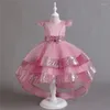 Robes de fille fantaisie papillon enfants mariage fleur filles robe princesse fête concours formel bal petit anniversaire