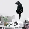 Wall Clocks Cute Wagging Tail Dog Design Clock Kids Bedroom Decor Living Room Unique Gift Creative Cartoon Mute DIY