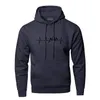 Montagne battement de coeur sweat à capuche hommes son rayon diagramme sweat à capuche hiver automne imprimer noir gris vêtements de sport 240227