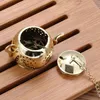 Shape Metal Teapot Loose Infuser Stainless Steel Leaf Tea Maker Strainer Chain Drip Tray Herbal Spice Filter FY3945 1214 4.23