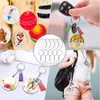 Chaveiros 90 pc Sublimação Keychain Blanks Set com anéis e salto para DIY Crafting Jóias Fazendo Quadrado