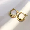 Hoop Earrings Real 18K Gold Earring Pure AU750 Luxury Vintage For Women Fine Jewelry Gift