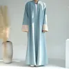 Vêtements ethniques Abaya Dubaï Moyen-Orient Turquie Robe Ramadan Eid Femmes musulmanes Robe de couleur unie Cardigan islamique Femme arabe Kaftan Modestie