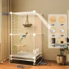 Nests Parrot Feeder Bird 케이지 커버 Budgie Backpack Decoration Bird Cages 대형 야외 카나리오 Accesorios Bird Supplies RR50BN