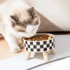 Alimentation nouveaux bols pour chat bol pour chat surélevé en acier inoxydable bols de nourriture et d'eau pour animaux de compagnie mangeoires antidérapantes pour animaux de compagnie pour chats et chiens produit pour animaux de compagnie
