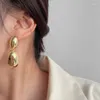 dangle earrings 2つの楕円形のメタルドロップポストスムーズファッションジュエリーホリデーアクセサリートレンディなファンシースタイルギフトc1532