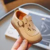 Extérieur bébé fille Mary Janes broderie fleur beige khaki enfant enfants chaussures d'automne couverture vintage toe confortable