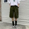 Calças estilo coreano corrente de ferro harajuku casual solto em linha reta jogger bicicleta shorts feminino cintura alta verão esportes vintage hotpants