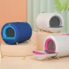 Boîtes Bac à litière pour chat entièrement fermé, déodorant anti-éclaboussures, toilettes pour chats, bidirectionnel avec pelle, bac à litière pour chat haute capacité