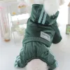 Rompers Small Dog Jumpsuit Winter Autumn Warm Hoodie Pet Fashion Jacka Puppy Soft Cotton Padded Clothing Cat tröja Chihuahua Yorkshire