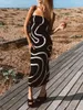 Casual Dresses Women Strapless Sticke Dress Backless Slim Fit BodyCon Long Tube For Party Maxi Pencil sundress