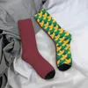 Chaussettes pour hommes, chaussettes amusantes et joyeuses pour hommes, motif Tomioka Giyu, Vintage, respirant, imprimé, cadeau décontracté
