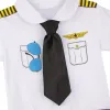 Sets Baby Boys Pilot Strampler Outfits Infant Cosplay Jumpsuit Kleinkindkleidung mit Krawattenhut Neugeborene Kostüm Kurzpalette Baumwolloutfits