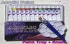 Conjunto de tubos de tintas acrílicas, ferramenta de desenho para pintura de unhas, 12ml, 12 cores para pincel e pintura, bandeja 1675190