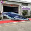 groothandel 8 ml (26ft) opblaasbare walvis oceaandieren modellen voor buitenevenement feestdecoratie speelgoed sport met blazer