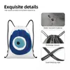 Shopping Bags Evil Eye Nazar Painting Drawstring Backpack Men Women Lightweight Hamsa Lucky Charm Gym Sports Sackpack Sacks For