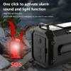 راديو طوارئ الطاقة الشمسية ، كرنك ، Dynamo Sos Alarm 10000mah ، Bank Charger Charger Bank AM/FM Weather Pocket Flashlight Radio للتخييم