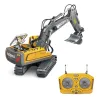 Bilar 2.4 GHz 6 kanal 1:24 RC grävmaskin Toy RC Engineering Car Alloy and Plastic Excavator RTR for Kids Christmas Present