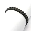 10mm Stainless Steel Crown Pattern Chain Fashion Men's and Women's Bracelet