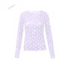 24ss Fashion Designer Feminine Womens T Shirts Clothes Sexy Moon Print Top Printed Women Long Sleeve Graphic Tee Tunics