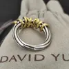 Twisted Vintage DY band designer wedding Rings for women gift Diamonds 925 Sterling Silver dy ring men Personalized fashion 14k Gold Plating Engagement jewelry 3Y24