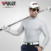 Shirts PGM Mens Sun Protection Shirt Ice Tights Long Sleeve T Shirt AntiUV Training Underwear Shirts Golf T Shirt Men