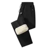 Vinterkashmirbyxor Mens Fleece Warm Thick Casual Sports Pants Högkvalitativa Fashion Drawstring Large Size Jogger Pants L-8XL 240220
