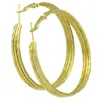 Hoop Earrings Women's Silver Gold Plating Big Circle Round Girls Without Ear Holes Offer Product Choices Jewelry Lady