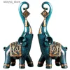 Annan heminredning 2st Lucky Elephant Harts Craft Nordic Style Staty Animal Sculpture Decoration Desktop Decoration Q240229