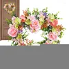 Dekoracyjne kwiaty Wewnętrzne drzwi Róż Rose Znak Znak Znakomite Romantyczne Walentynki Front Dekoracje na wesele