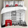 Cuscino set di biancheria da letto di Londra famosa cabina telefonica e il big Ben I 3pcs copripiumino set da letto set di copertura per copertina di copertura per copertina