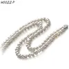 Hoozz.p prawdziwy naszyjnik Pearl Choker Białe czarne naturalne słodkowodne hodowlane podwójne naszyjnik dla kobiet prezent Pearl 6-7mm A 240227