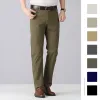 Hosen Dayton Olive Stretch Chinos: Herren-Anzughose, Baumwolle, lässige Stretch-Männerhose, lang, gerade, hochwertige Anzughose, 40 42 44