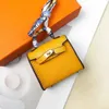 Keychains & Lanyards Designer New Pendant Mini Bag Pendant Leather Korean Edition Cute Car Keychain Car Hanging Gift TSDS