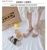 Sandales chaussures d'été femme plat Sandalias Mujer fines bandes gladiateur plage dames tongs diapositives 2023H24229