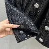 Milan Runway Jackets 2024 Nowa sprężyna O Długie rękawie marka tego samego stylu płaszcza designerskie topy 0229-3