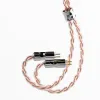 Accessories MoonDrop Line T Upgraded Earphone Cable 6N Single Crystal Copper wires with 4.4mm plug 0.78mm 2Pin Connector