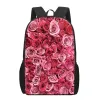 Sacs Rose fleur colorée beauté impression 3D sac d'école pour garçons filles sacs à dos enfants Bookbag sacs à dos pour ordinateur portable adolescent voyage sac à dos