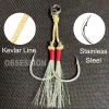 Ami da pesca OBSESSION 10 pz Metallo Assist Hook Anello solido Jig Lure Spinato Assist Ganci Pesca Peche Piuma Amo da pesca Lento Jig Accessori