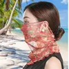 Scarves Outdoor Travel Sport Lace Scarf Neck Collar Floral Print UV Protection Bike Cycling Hiking Sunscreen For Face