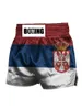 Shorts pour hommes Muay Thai et drapeau pour femmes de la Serbie Arts martiaux Sanda MMA Costumes
